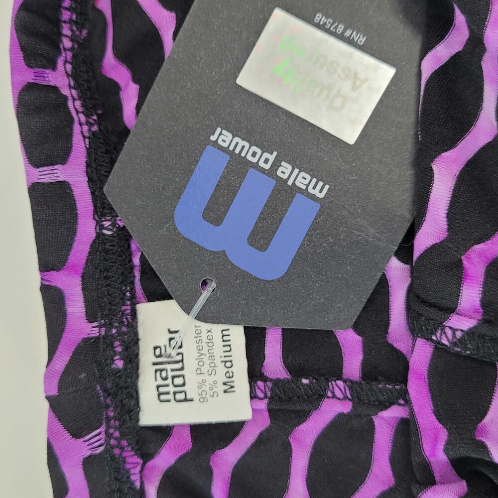 MALE POWER Men’s Medium 29" Boxer Briefs Purple Black – NEW - Picture 3 of 3
